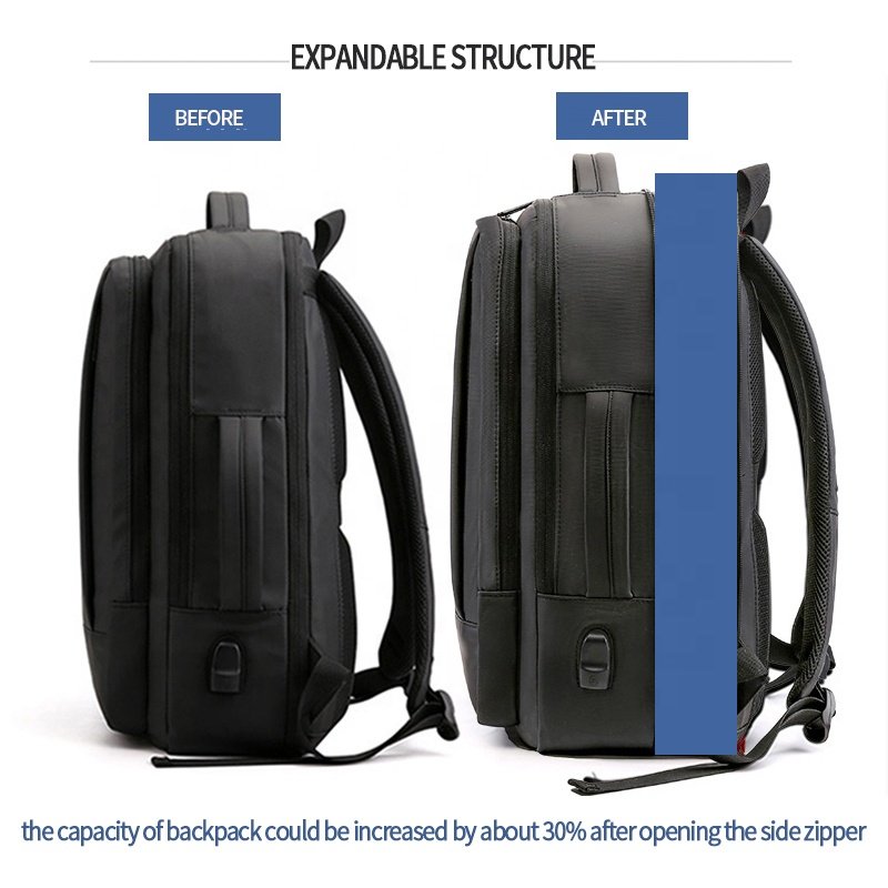 Customized large capacity waterproof backpack USB charger anti-theft smart laptop backpack