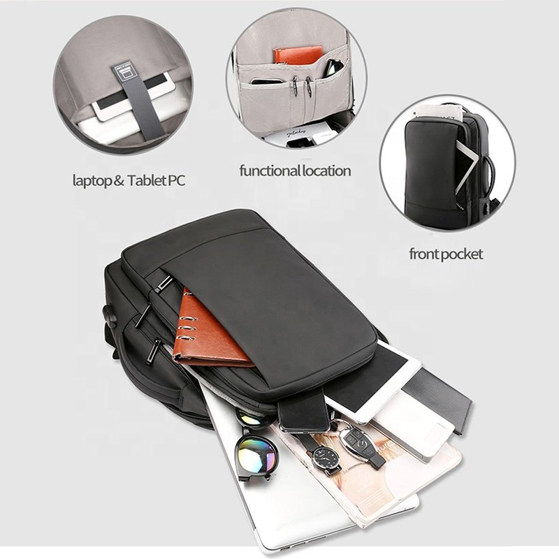 Customized large capacity waterproof backpack USB charger anti-theft smart laptop backpack