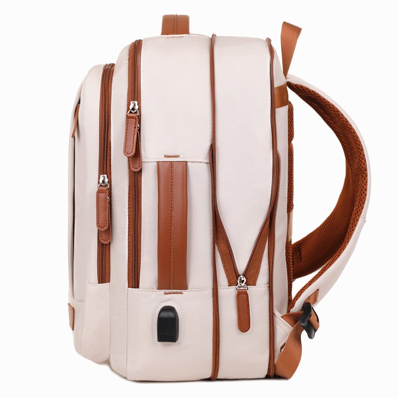 Factory's new waterproof business Expandable laptop backpack USB port Large capacity Oxford laptop head custom logo Androgous