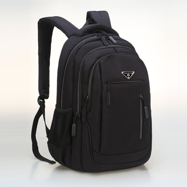 Large Capacity Backpack Men Laptop Backpacks 15.6 Oxford Black Solid High School Bags Teen College Boy Gril Student Backpack