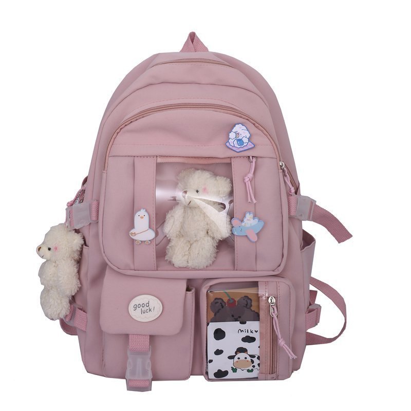2024 Cute Women Large Capacity Backpacks Waterproof Nylon Female School Bags College Lady Laptop Backpack Girl Travel Schoolbag
