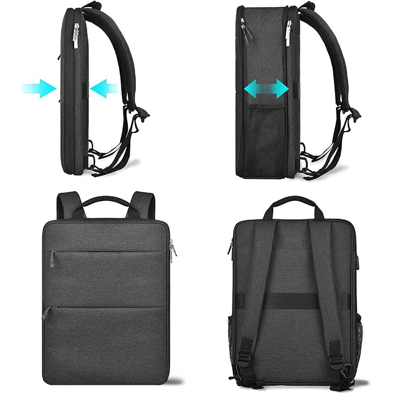 Slim expandable Laptop Backpack 15 15.6 16-inch Notebooks Bag sleeve with USB port