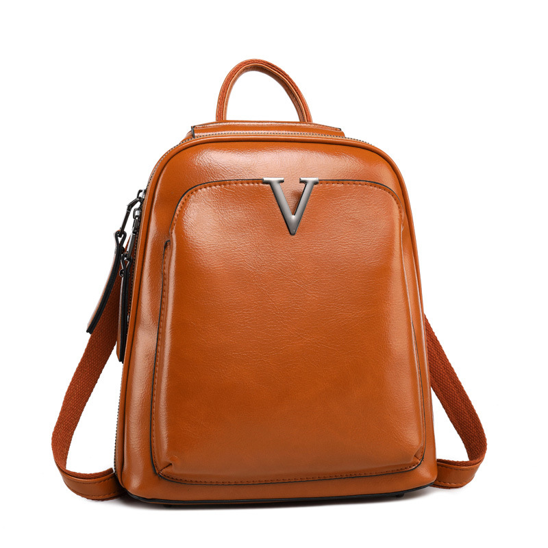 Vintage Genuine Leather Laptop Backpack for Men Women
