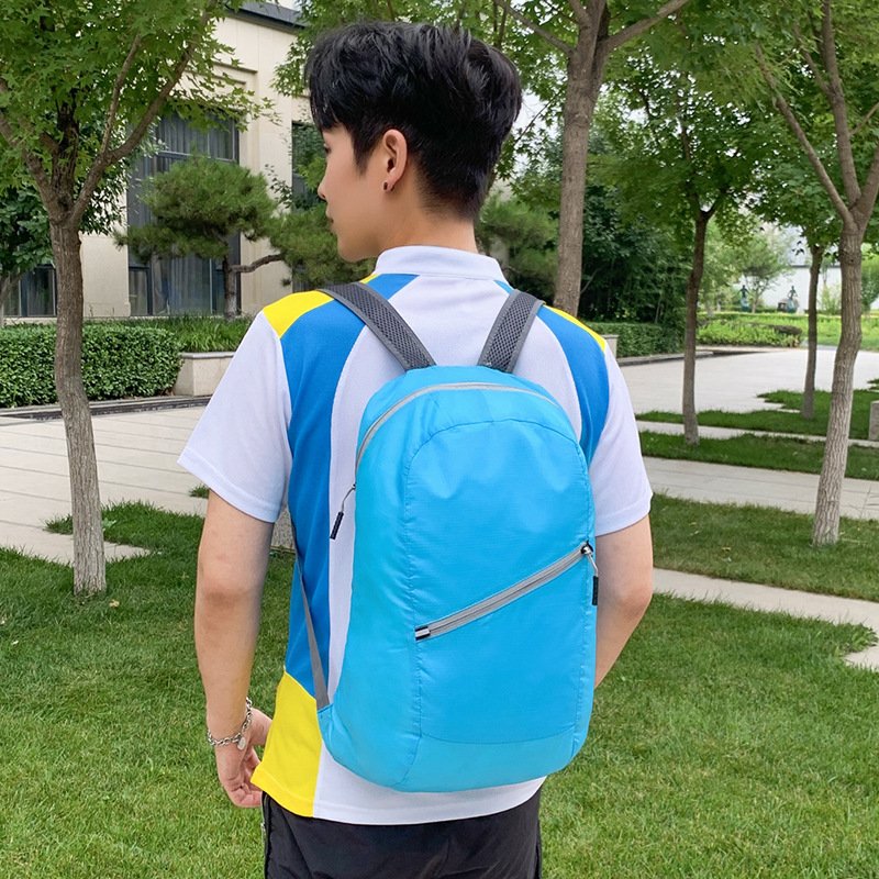 New foldable Waterproof Laptop backpack Outdoor Travel light cycling backpack with reflective strips