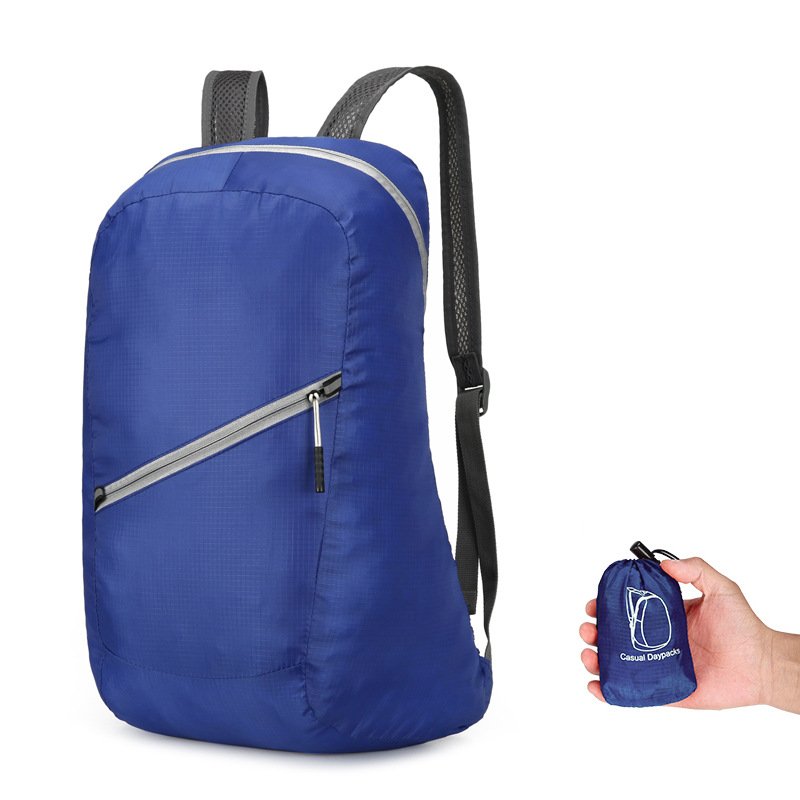 New foldable Waterproof Laptop backpack Outdoor Travel light cycling backpack with reflective strips
