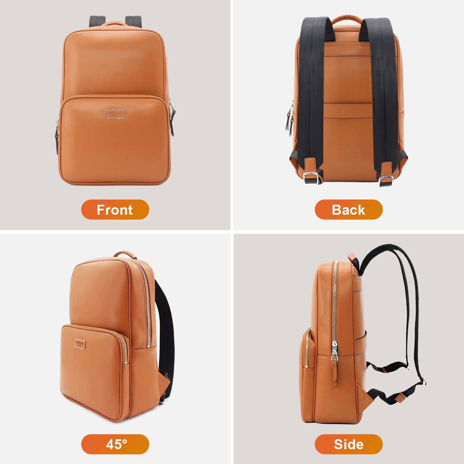 LAPOLAR 15.6 inch Laptop Backpack Purse for Men&Women College Casual Backpack Travel Bag