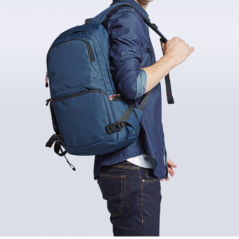 Leisure backpack Custom Logo unisex Mens women Solid travel business casual laptop backpack bag