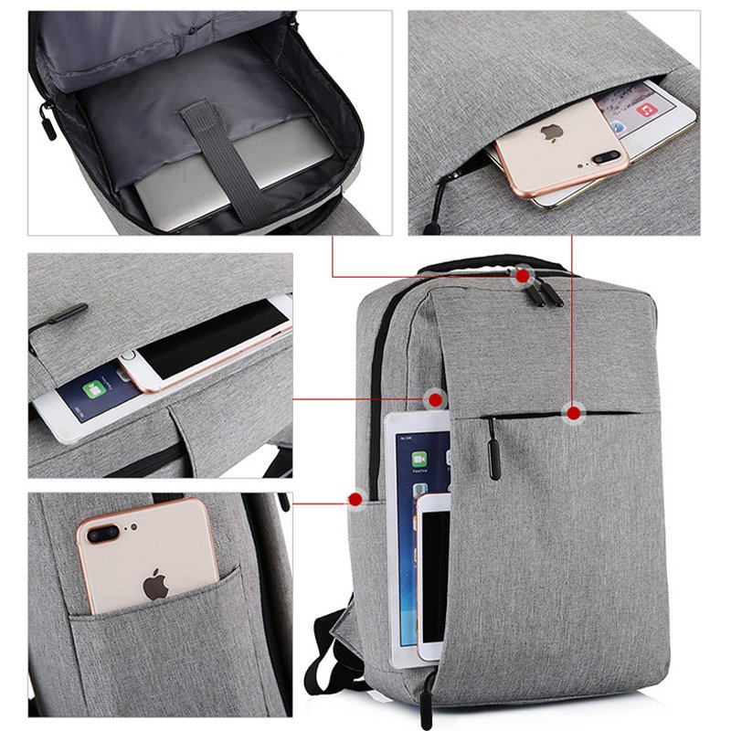 Factory Wholesale Men's School & Travel Laptop Backpack Customizable LOGO Leisure mochila with USB for Teens & Business People