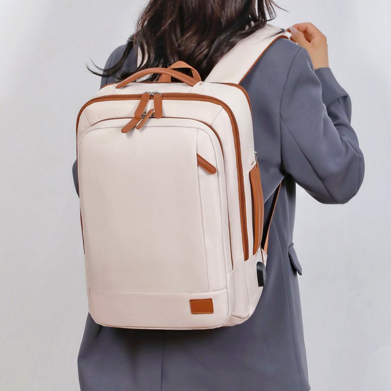 Factory's new waterproof business Expandable laptop backpack USB port Large capacity Oxford laptop head custom logo Androgous