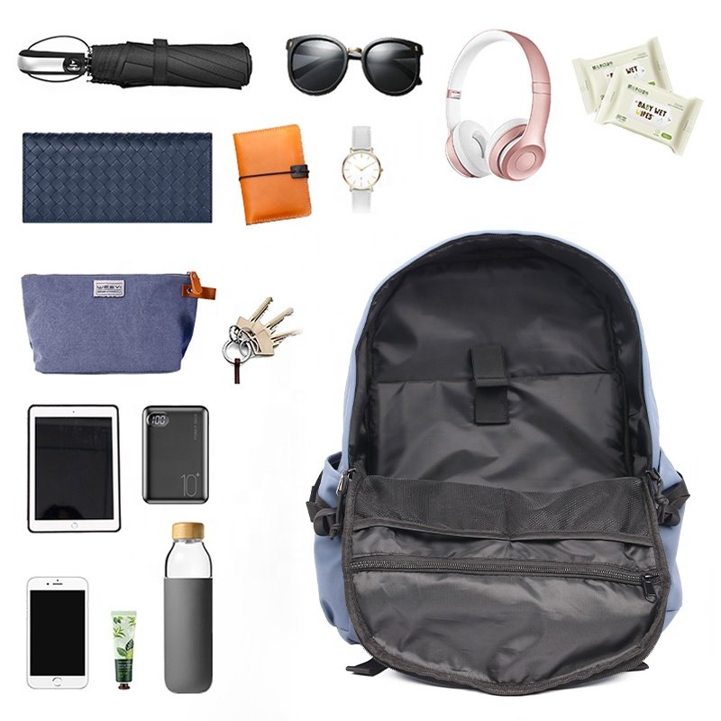 CHANGRONG Custom Lightweight Blue Backpack Travel Laptop Backpack for Sports