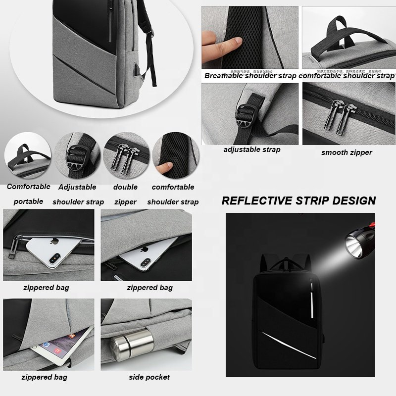 Custom durable business travel waterproof custom logo backpack designer backpack 15.6 Inch teenager laptop backpack with USB