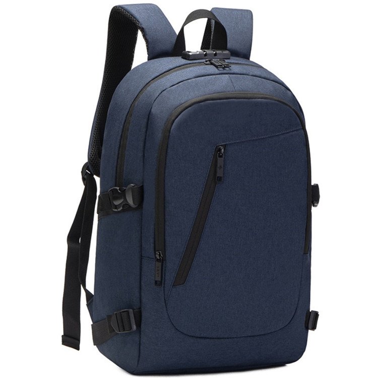 Stock Computer Backpack Password Lock Anti-theft USB Charging Business Travel Laptop Backpack Anti Theft Mochila Antirrobo Bag