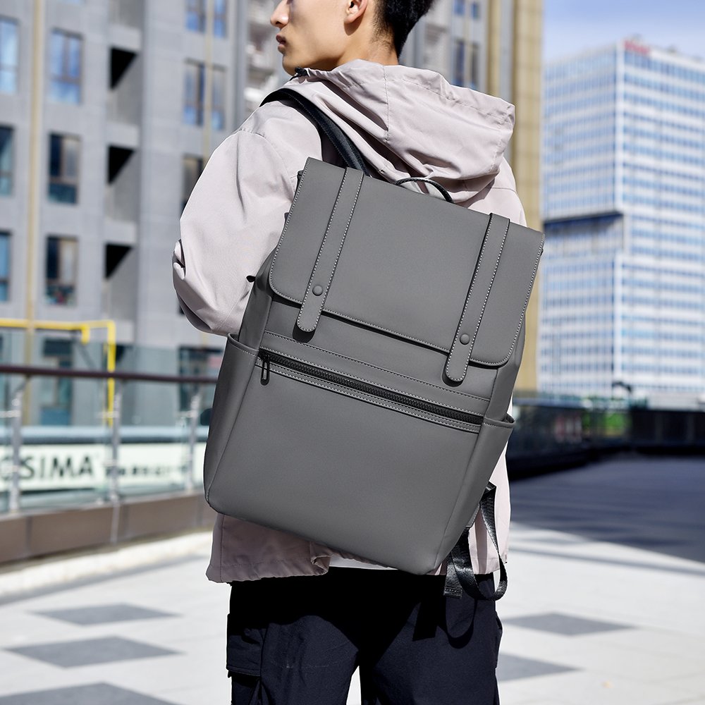 15.6 Inch Custom Logo Waterproof PU Business Men cartable scolaire compression backpack Travel Laptop Backpack