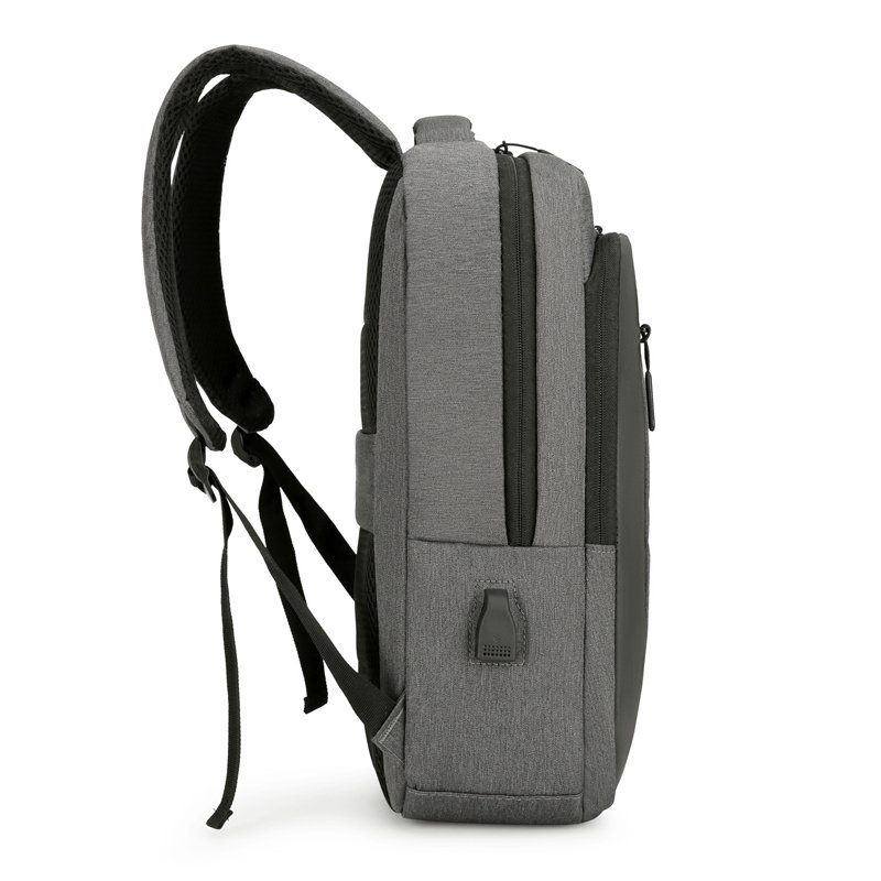 Custom Logo Leisure & Business Waterproof Laptop Backpack for Men Smart USB Charging Port for Students School Work Environment