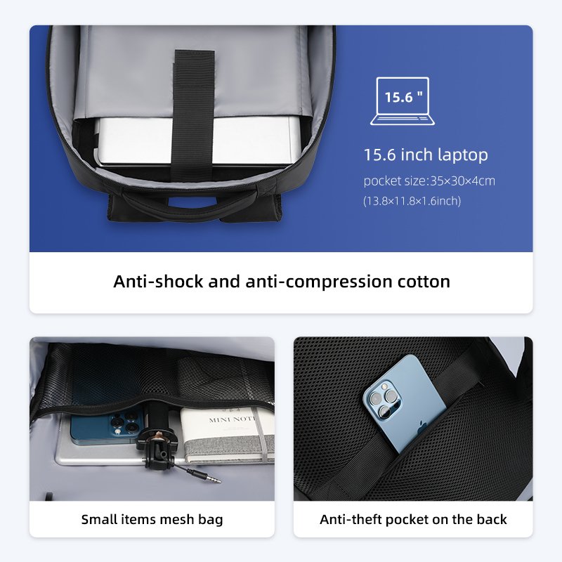 Mark Ryden Factory wholesale custom men's backpack waterproof outdoor work travel backpack shoulder bag MR9299JP-B