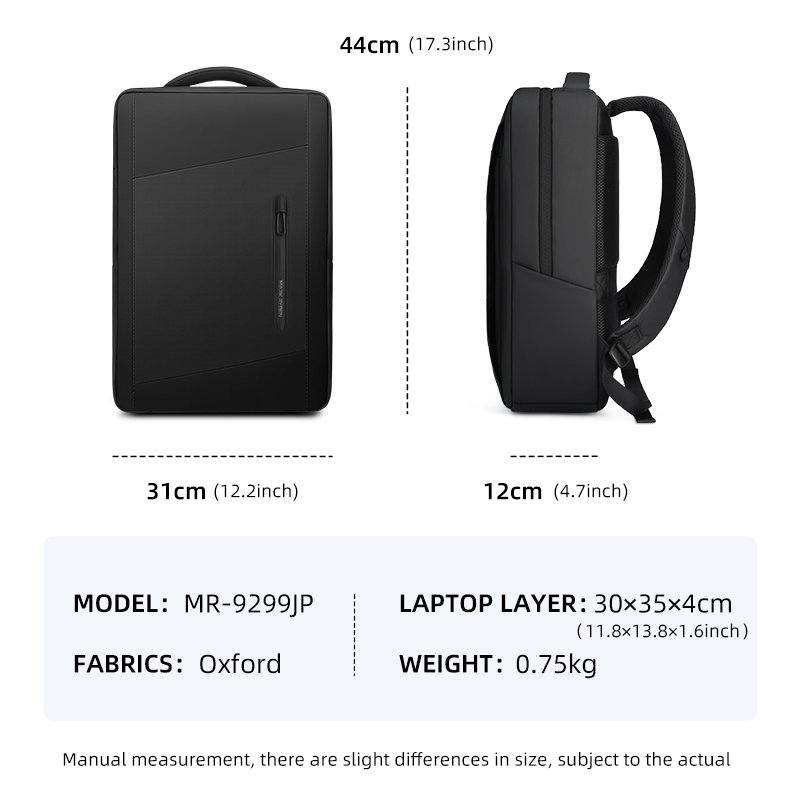 Mark Ryden Factory wholesale custom men's backpack waterproof outdoor work travel backpack shoulder bag MR9299JP-B