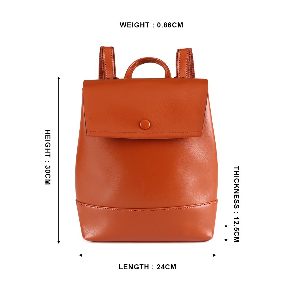 Custom Fashion Daily Full Grain Leather Back pack Laptop Bag Business Real Leather Backpack for Women