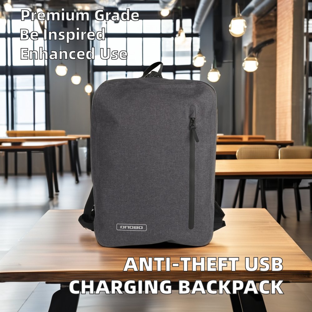 Unisex Custom Computer Backpack with USB Charging Anti-Theft Waterproof Features for Business School or Leisure Use