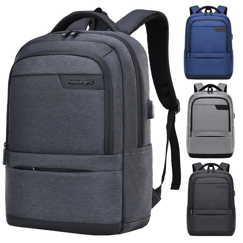 Wholesale Custom Logo Anti Theft Computer Bag College Student USB Business Backpack Laptop Bags Mochilas Con Cargador For Men