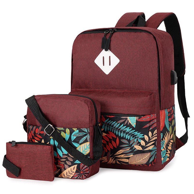2023 Hot Sale High Quality Hot Sale Simple Vintage College Bags 3-in -1 Large Capacity Travel Backpack Neutral Custom Backpack