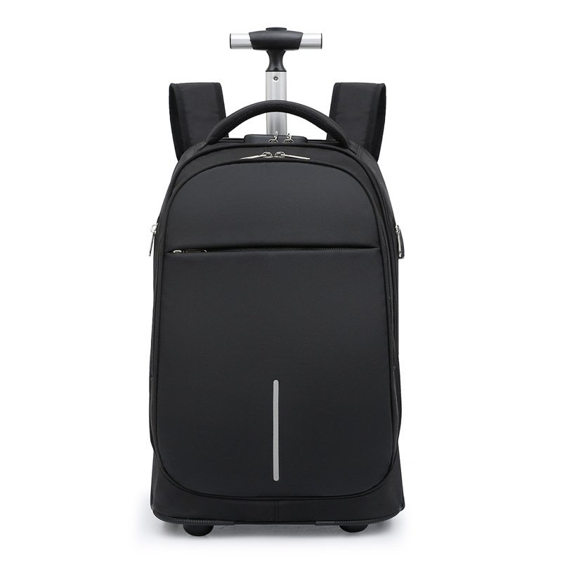 New Custom RPET Carry on Backpack with Laptop Compartment Rolling Waterproof Backpack with Wheels for Business