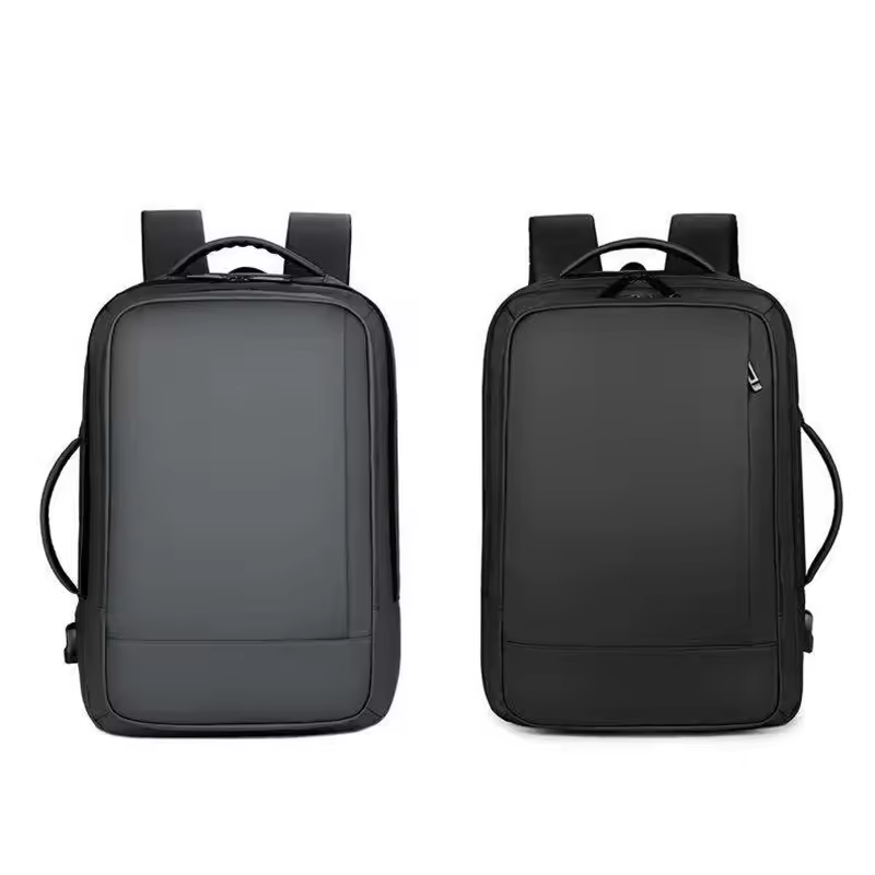 High Quality Expandable Business Travel USB Trip Custom Logo Oxford Polyester Fabric Laptop Backpack For sale