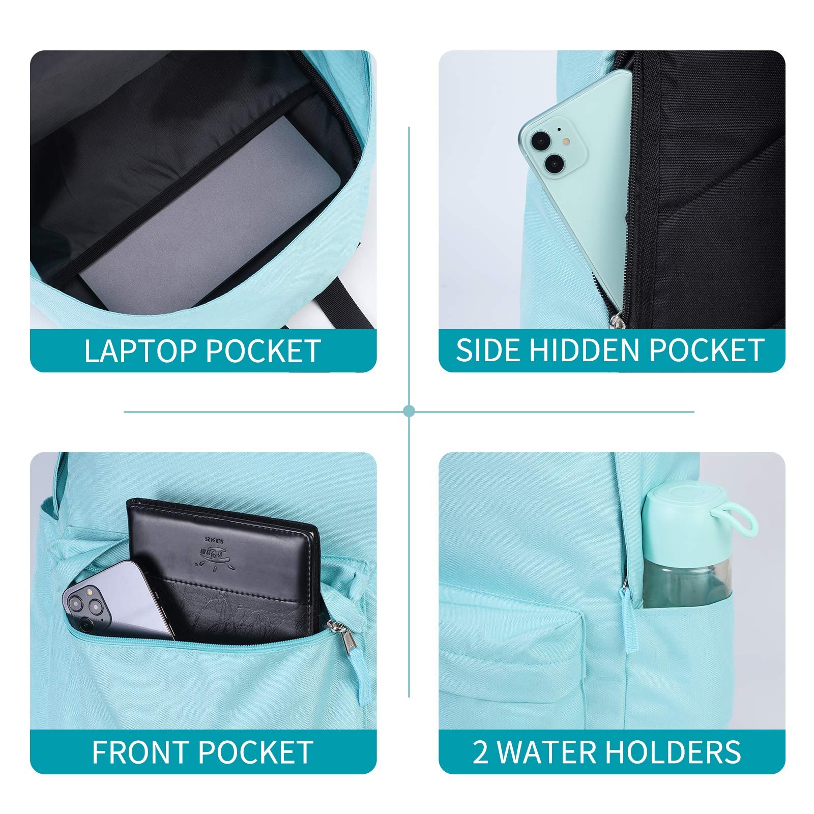 Wholesale Simple 14 inch Laptop Student School Back packs Sublimation Blank Backpack School Bags