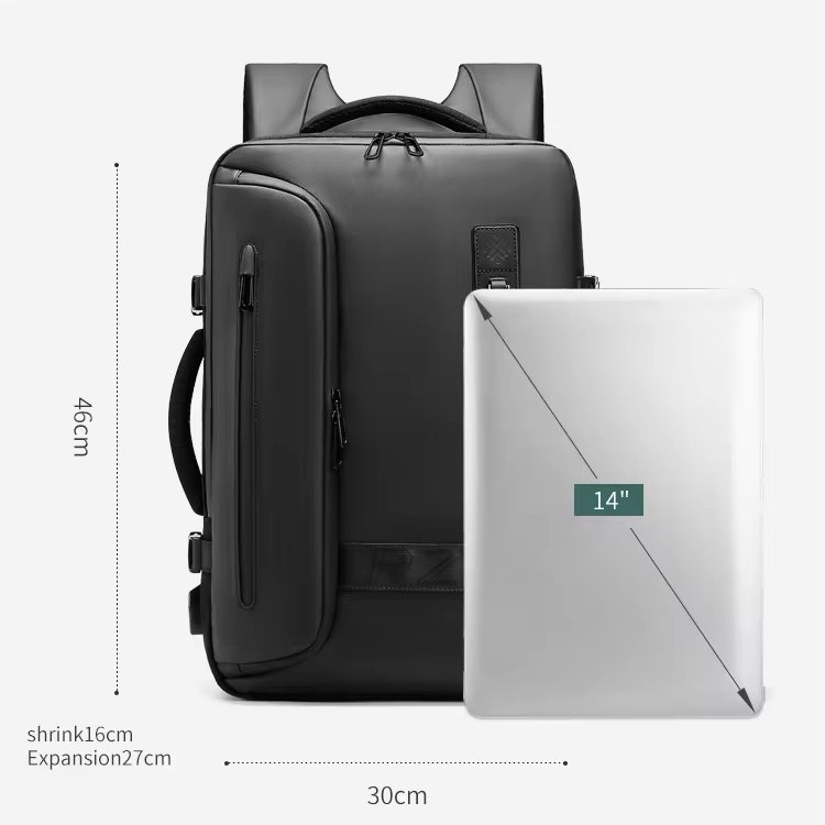 Large Capacity Fashion Vacuum Bag Dry and Wet Separation Bag Waterproof Luggage Travel Bags with USB Laptop Backpack