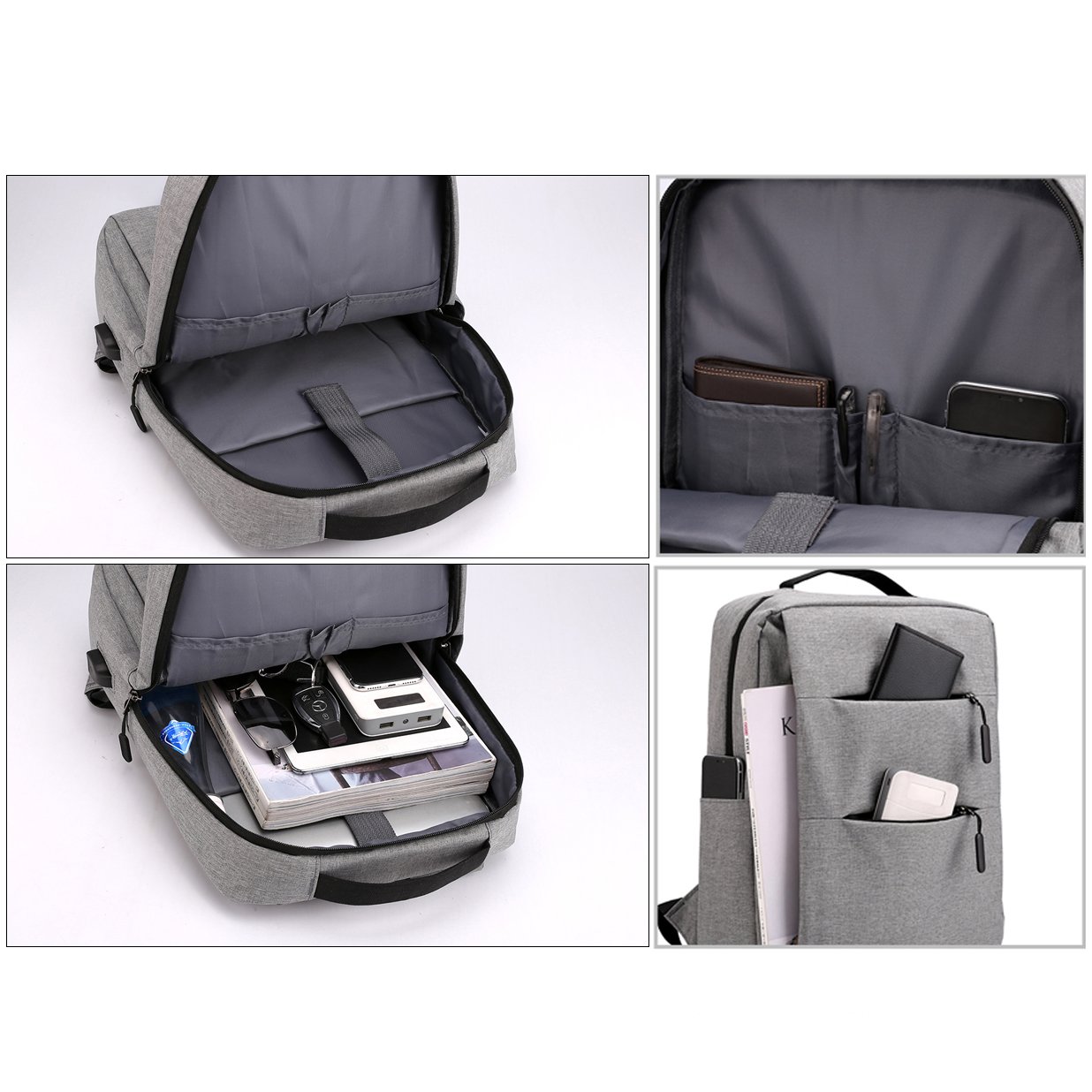 Upgrades Student School Bags Unisex Capacity Nylon Office Computer Bag Nylon Anti Theft Custom Laptop Backpack