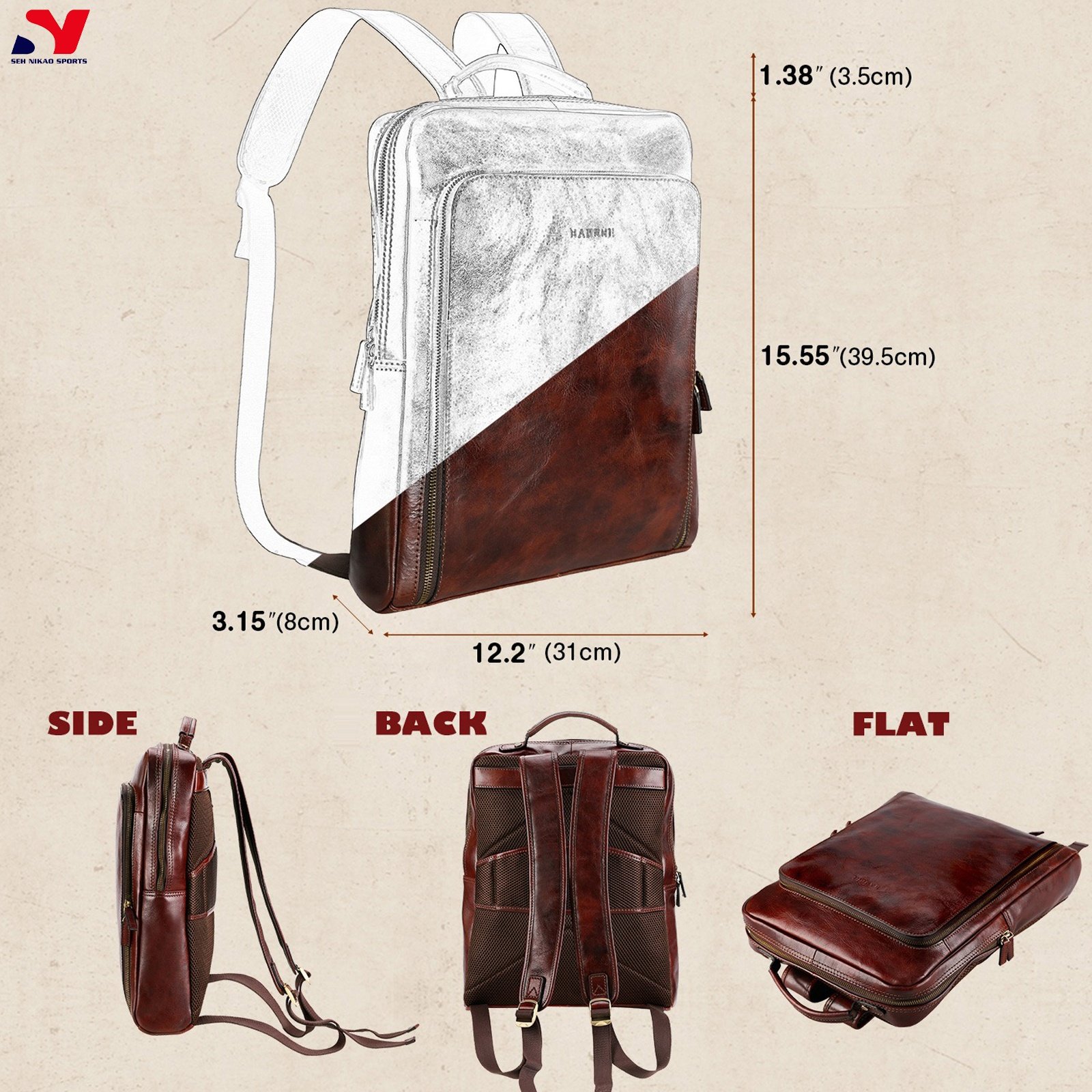 New Collection Of Best Quality OEM Luxury Designer Leather Backpack For Men Or Women