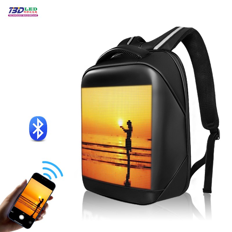 LED Display Screen Backpack Business Travel Laptop Bag Smart Wireless App Control Multi-function School Bags For Women Men