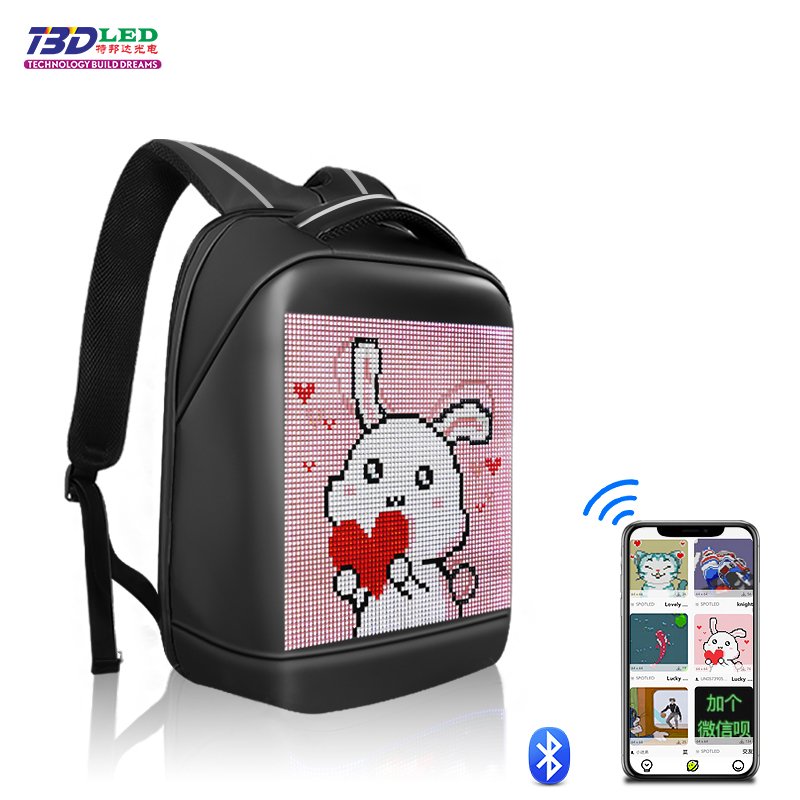 LED Display Screen Backpack Business Travel Laptop Bag Smart Wireless App Control Multi-function School Bags For Women Men