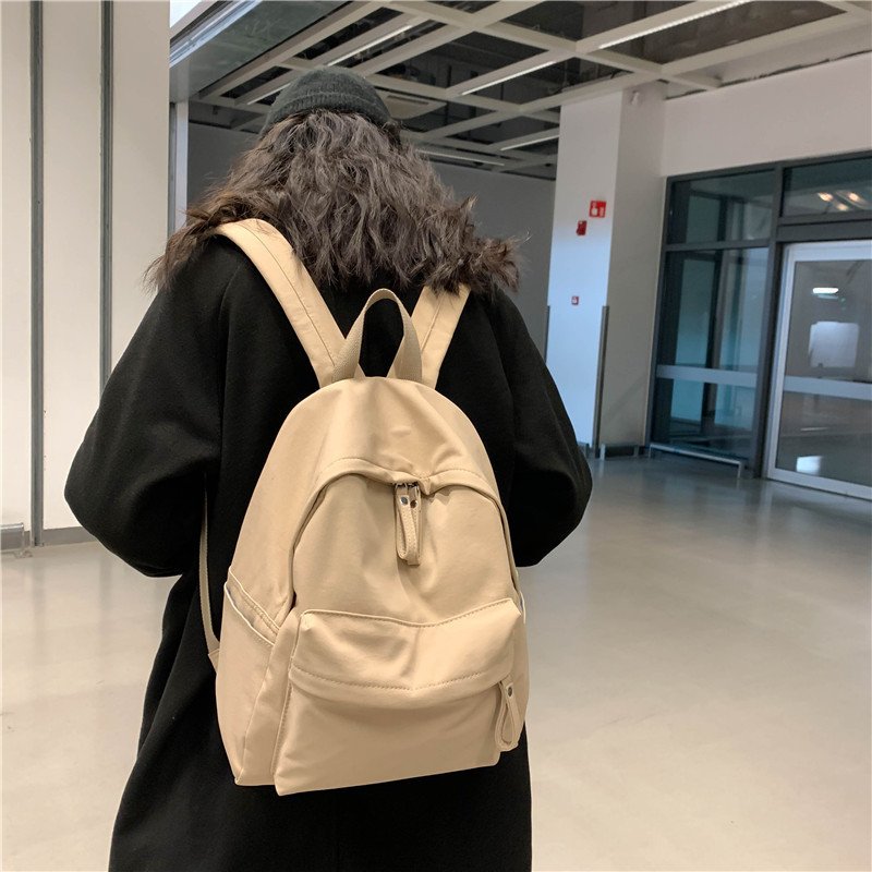 2024 New Hot Sell High Quality Fashion Backpack Customized Canvas Women's Simple Bag Student School Bag Youth Girls School Bag