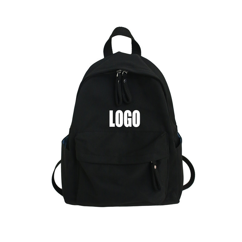 2024 New Hot Sell High Quality Fashion Backpack Customized Canvas Women's Simple Bag Student School Bag Youth Girls School Bag