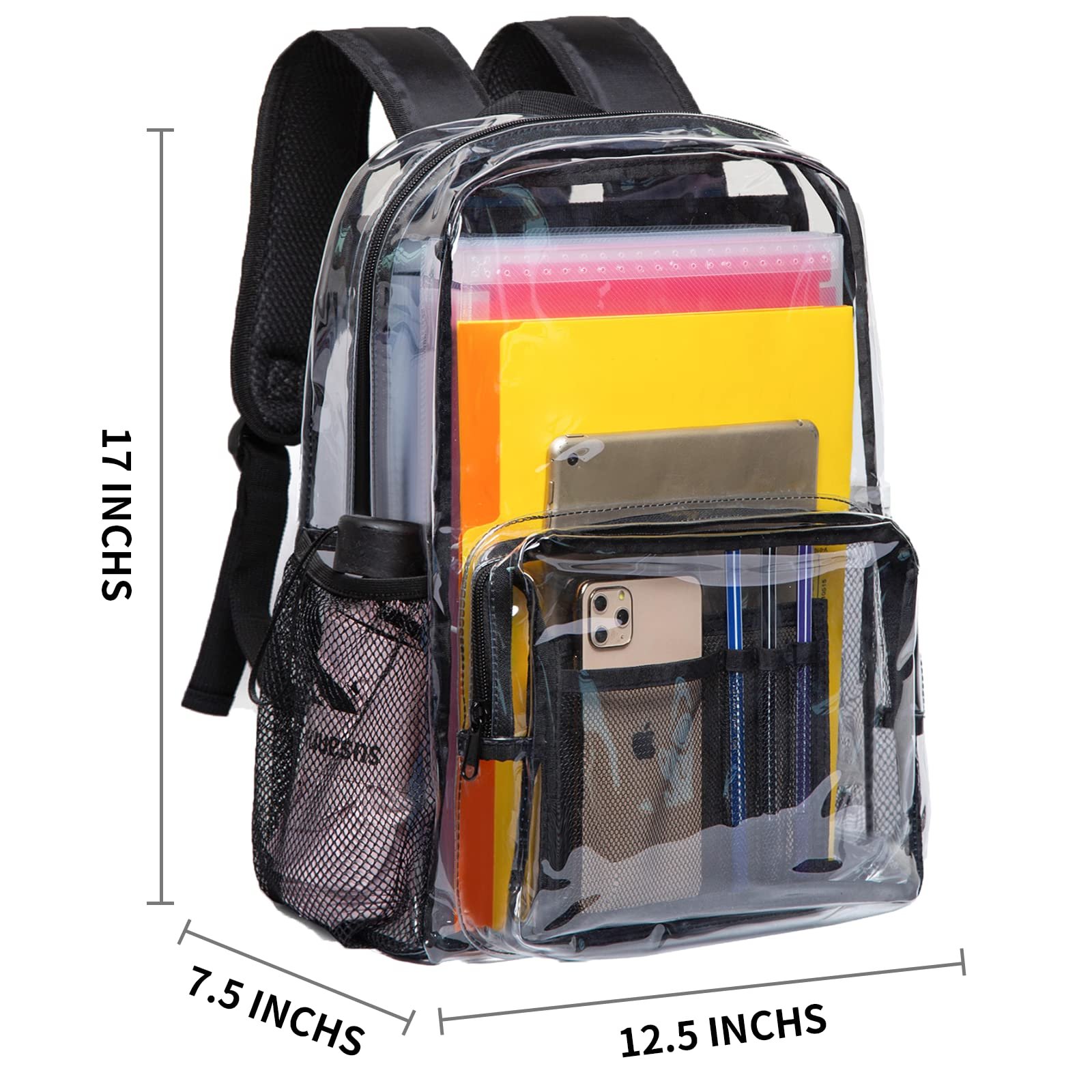 Custom Laptop Backpacks Classic PVC Transparent Backpack College School Clear Backpack