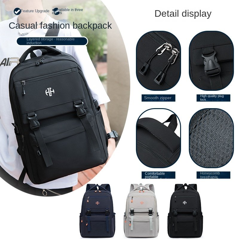 New Custom LOGO Large Capacity Student School Bag Men's and women's lightweight travel bag laptop backpacks