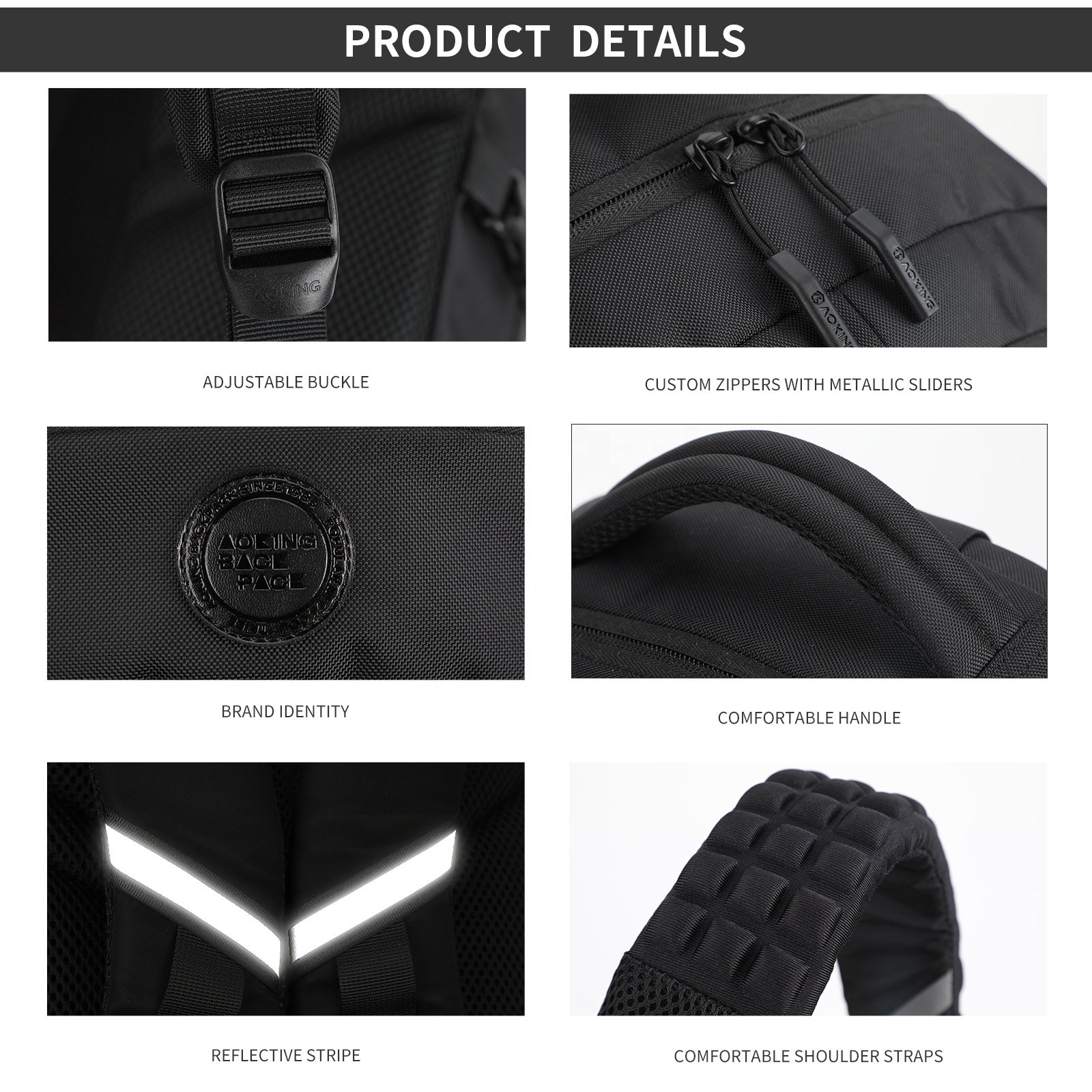 Aoking Hot selling new fashion high quality custom logo travel bags large capacity girls casual sports school laptop backpacks
