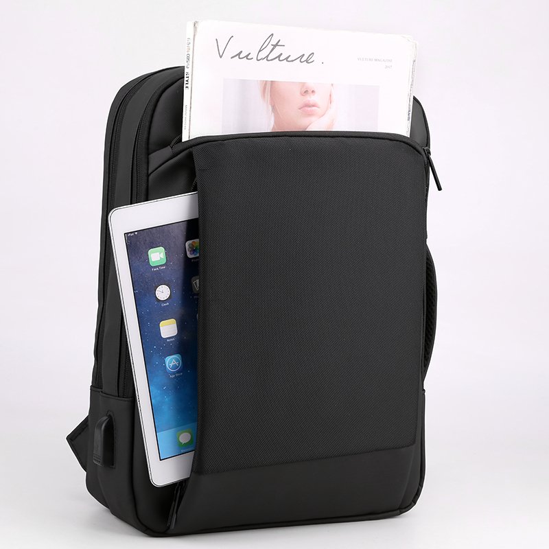 Laptop Backpack with USB Charging Port, Elegant Water Resistant Travelling Backpack Casual Daypacks School Shoulder Bag for Men