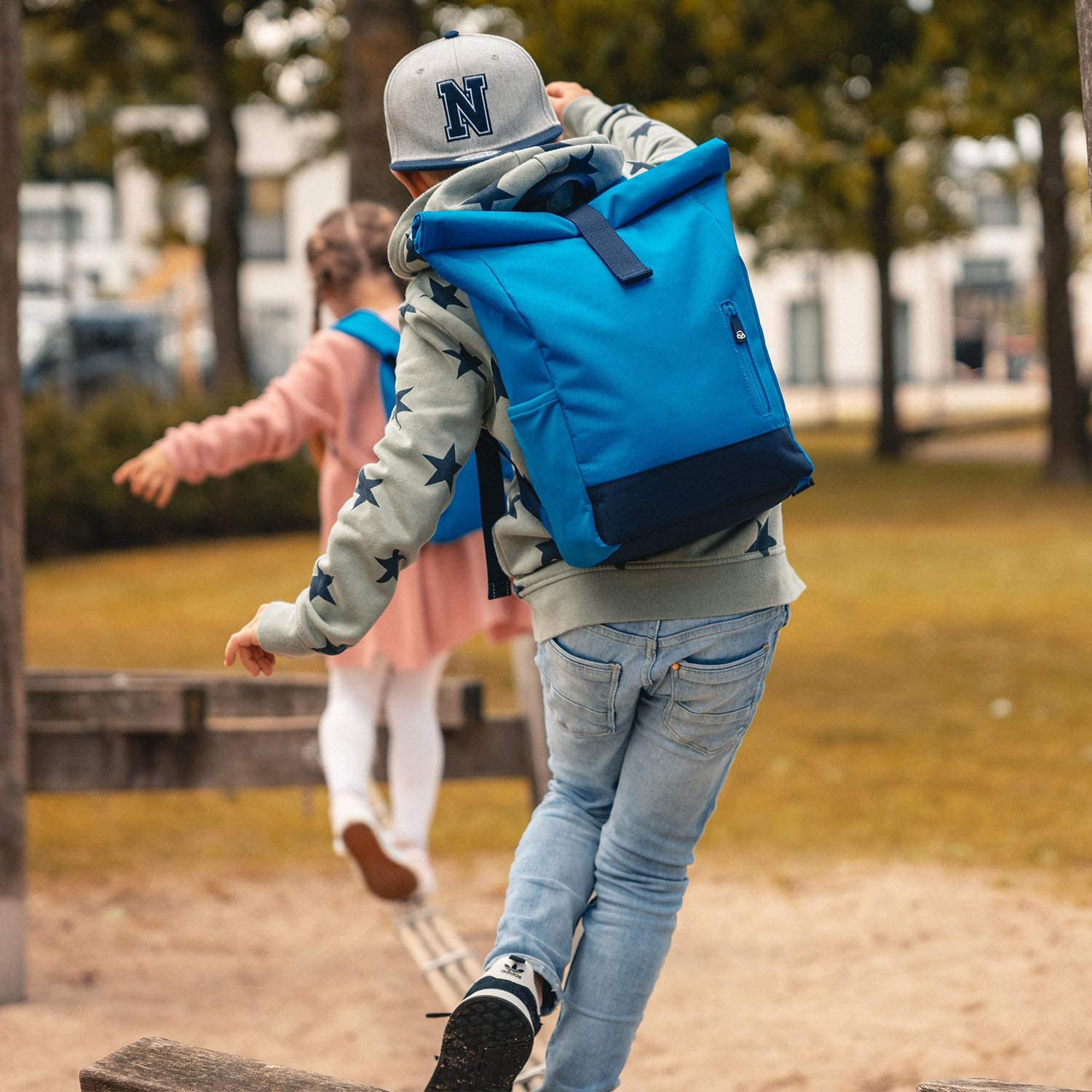 Recycled PET Bottles Children's Backpacks Rpet Rolling Top 15.6 Laptop Backpack Rpet 600D Backpack Rollup