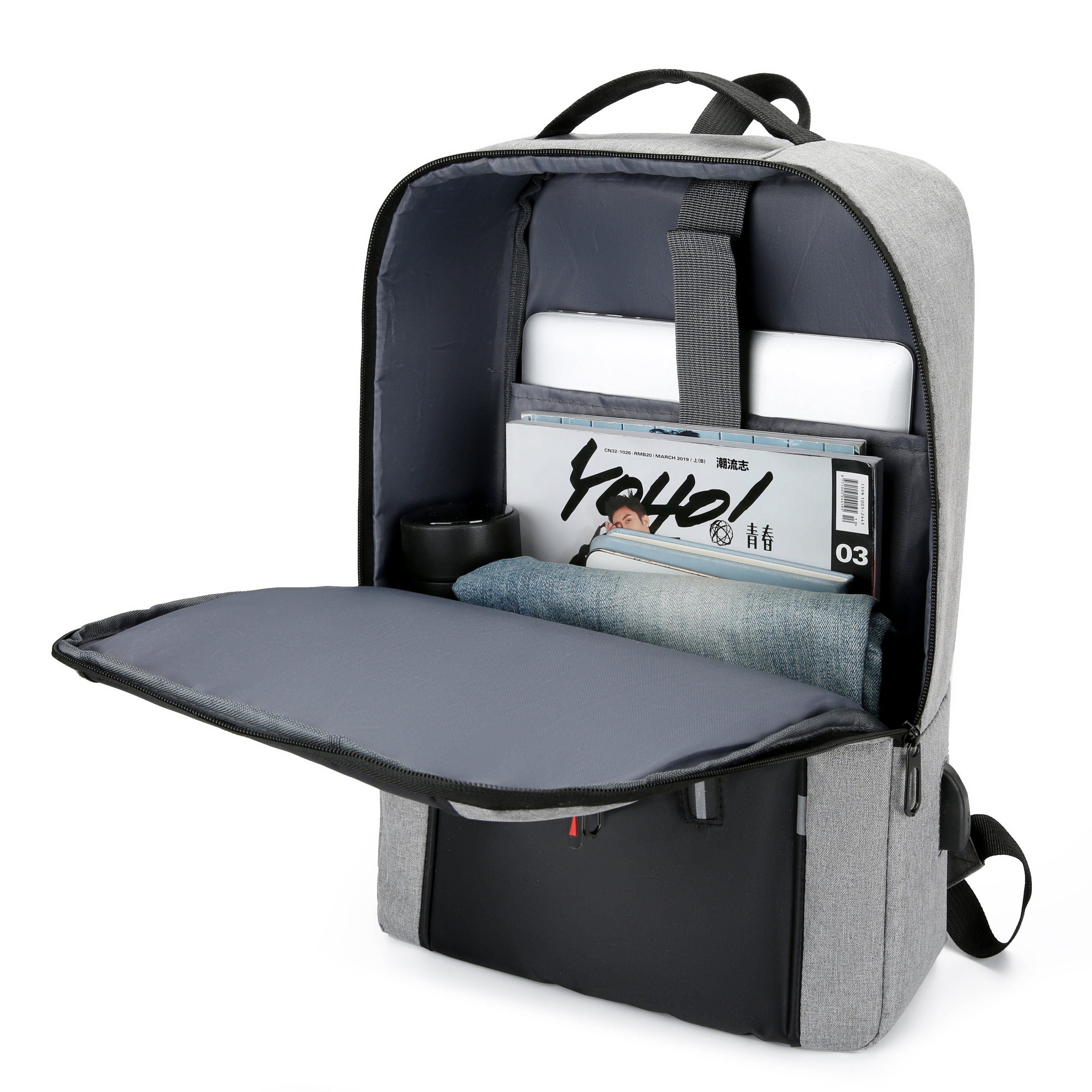 Factory Wholesale Waterproof Custom With USB Laptop Backpack For Business Man And Woman
