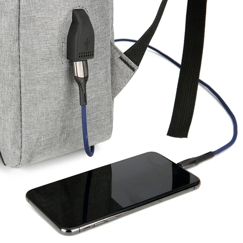 Men Women's Durable Waterproof Laptop Backpack USB Charging Port Strap Carrying System College School Computer Bag Travel Gift