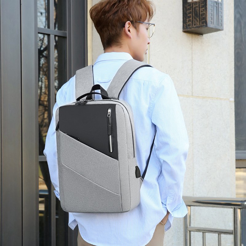 Men Women's Durable Waterproof Laptop Backpack USB Charging Port Strap Carrying System College School Computer Bag Travel Gift