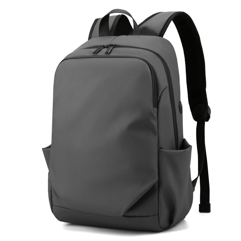 LP104 High quality business waterproof travel men nylon fabric laptop backpack with headphone jack