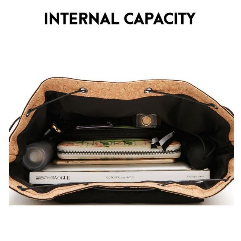 2024 Factory Direct Sale Latest Natural Geometric Eco-friendly Bag Vegan Fashion Women Stylish Wood Cork Backpack Gift For Girl