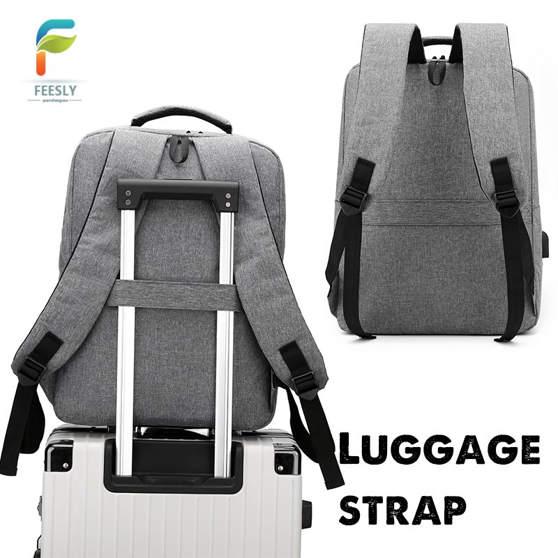travel laptop backpack for men usb charging functional college Business 15.6 inch polyester leisure fashion smart bag travel