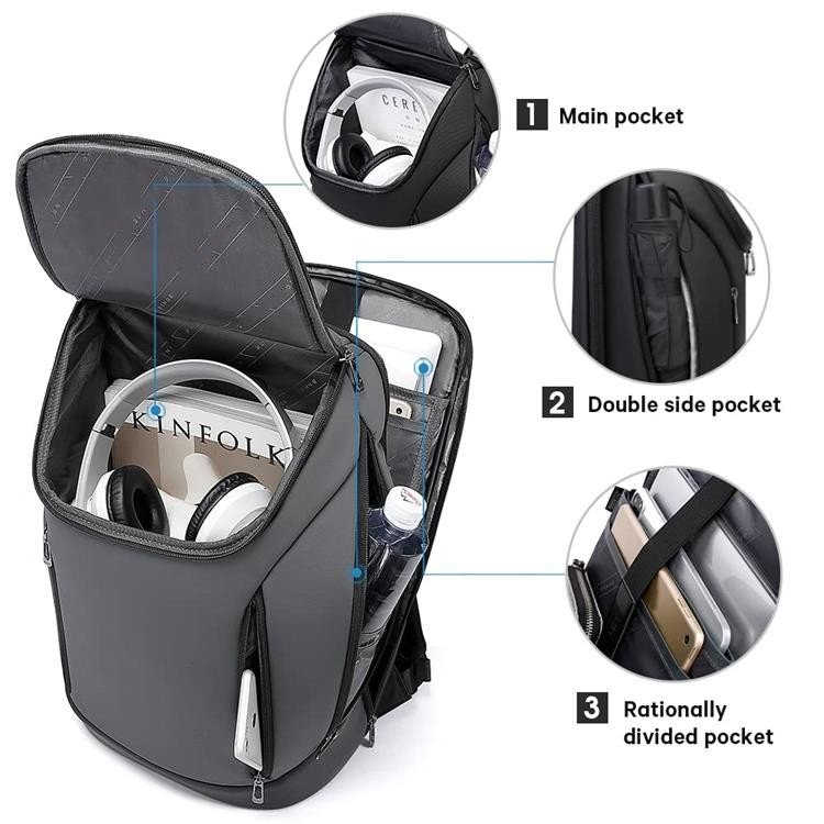 Business Smart Backpack Waterproof fit 15.6 Inch Laptop Backpack with USB Charging Port for Travel Office