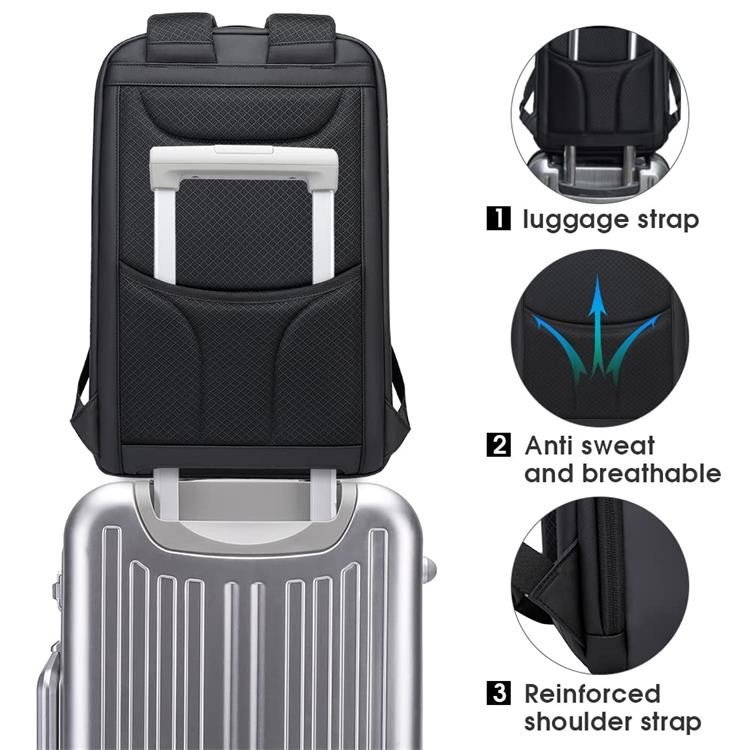 Business Smart Backpack Waterproof fit 15.6 Inch Laptop Backpack with USB Charging Port for Travel Office