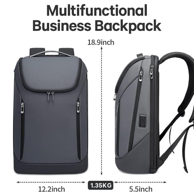 Business Smart Backpack Waterproof fit 15.6 Inch Laptop Backpack with USB Charging Port for Travel Office