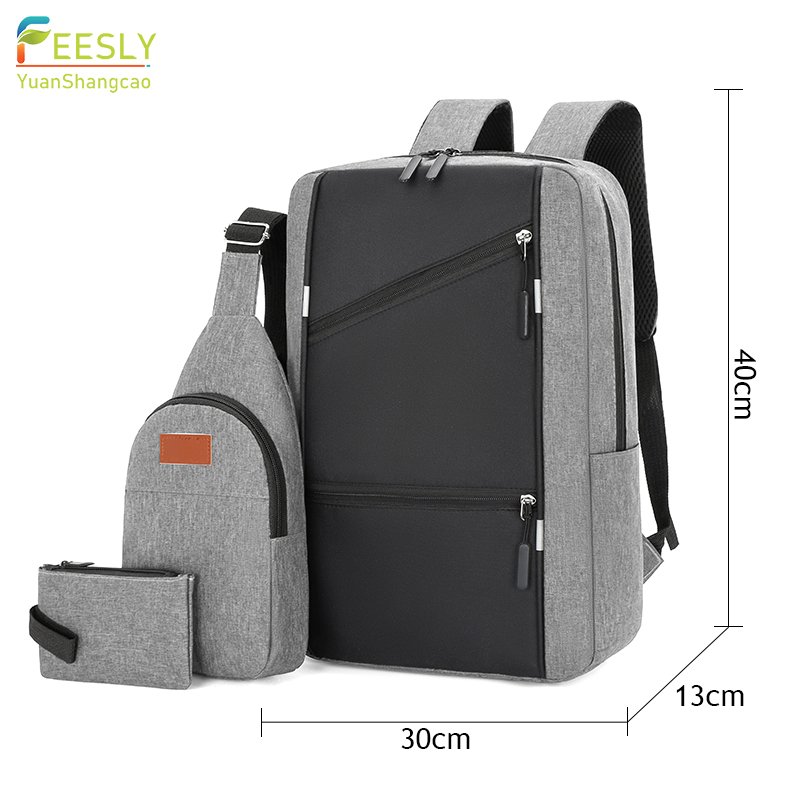 wholesale 2023 new polyester fiber usb smart business travel laptop backpack with security lock