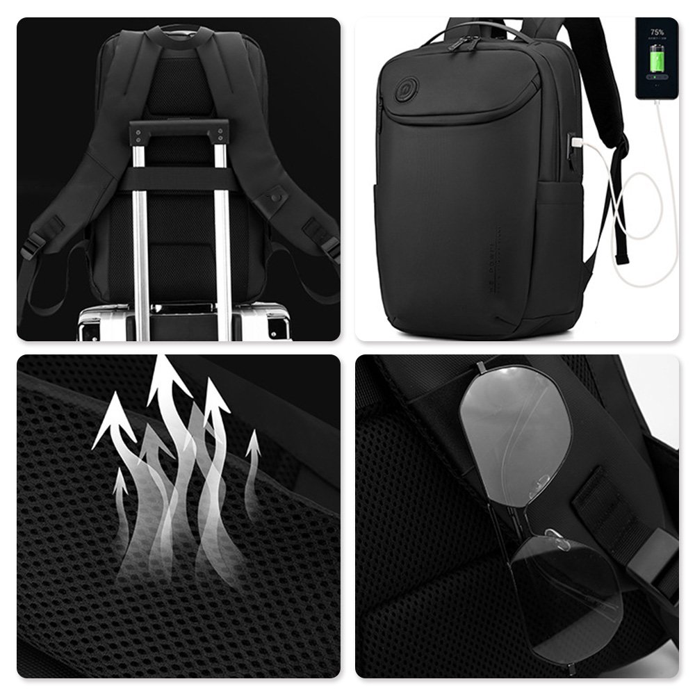 High Quality Business Bag Laptop Backpack with USB Charging Port for Daily Life Travel Student